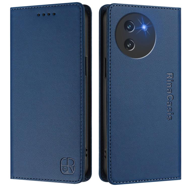For Doogee Note 59 / Note 59 Pro RC01 Dual-Folded Magnetic Suction RFID Leather Phone Case
