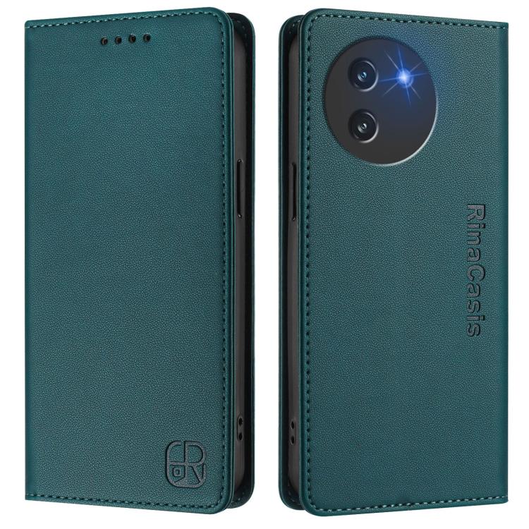 For Doogee Note 59 / Note 59 Pro RC01 Dual-Folded Magnetic Suction RFID Leather Phone Case