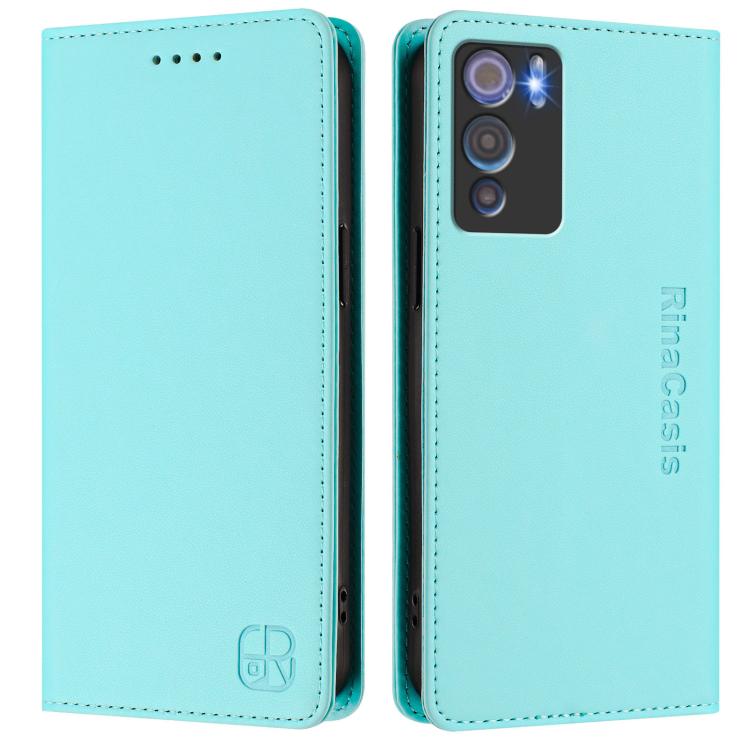 For Doogee N60 Pro RC01 Dual-Folded Magnetic Suction RFID Leather Phone Case