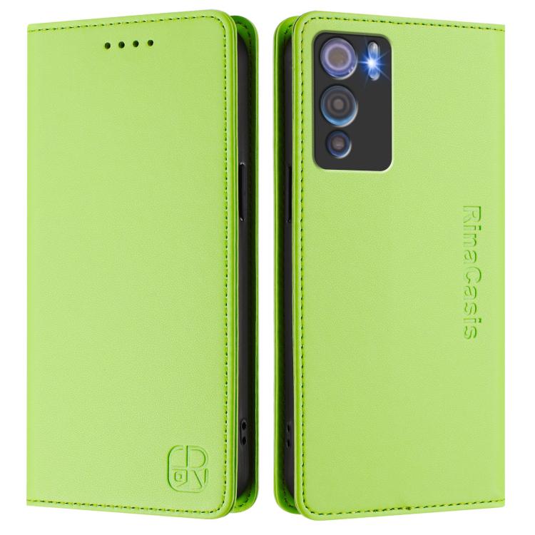 For Doogee N60 Pro RC01 Dual-Folded Magnetic Suction RFID Leather Phone Case