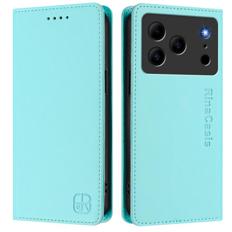 For Doogee Note 56 / Note 56 Pro RC01 Dual-Folded Magnetic Suction RFID Leather Phone Case