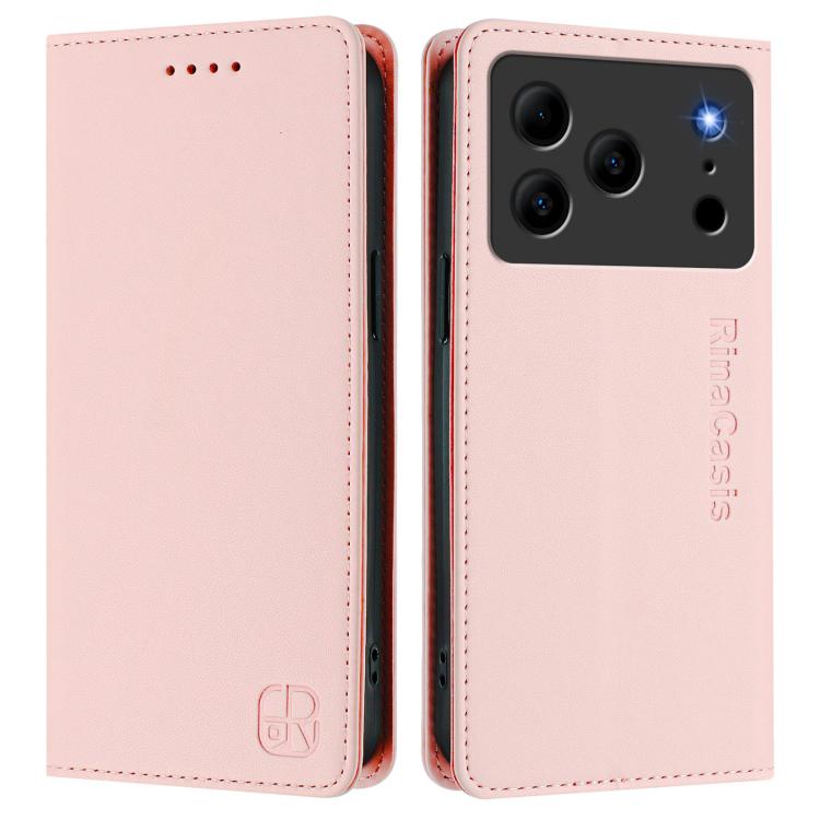 For Doogee Note 56 / Note 56 Pro RC01 Dual-Folded Magnetic Suction RFID Leather Phone Case
