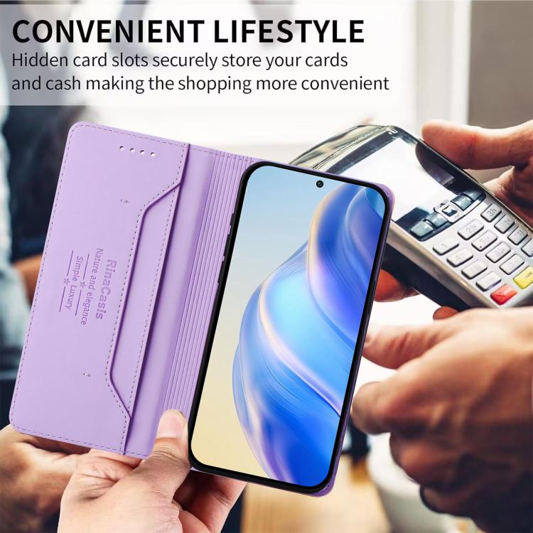 For Doogee Note 56 / Note 56 Pro RC01 Dual-Folded Magnetic Suction RFID Leather Phone Case