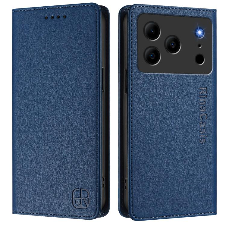 For Doogee Note 56 / Note 56 Pro RC01 Dual-Folded Magnetic Suction RFID Leather Phone Case