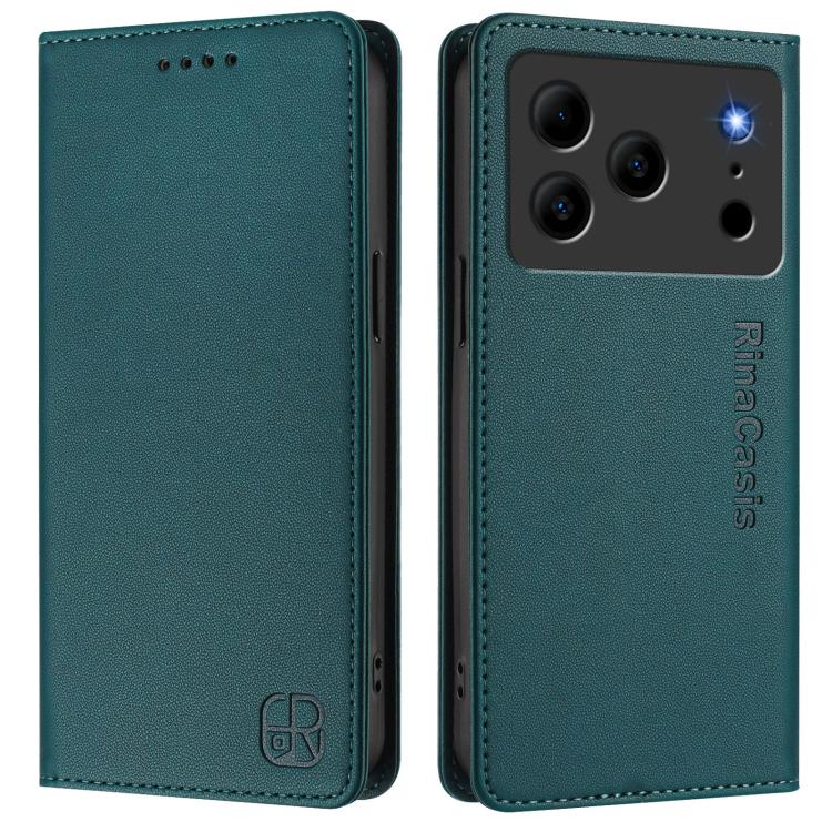 For Doogee Note 56 / Note 56 Pro RC01 Dual-Folded Magnetic Suction RFID Leather Phone Case