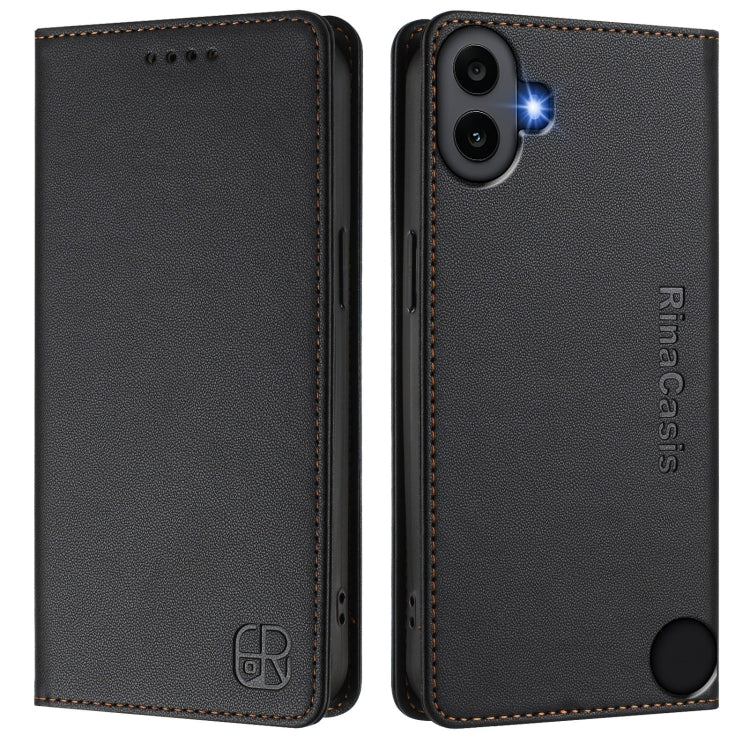 For Nothing CMF Phone 1 RC01 Dual-Folded Magnetic Suction RFID Leather Phone Case