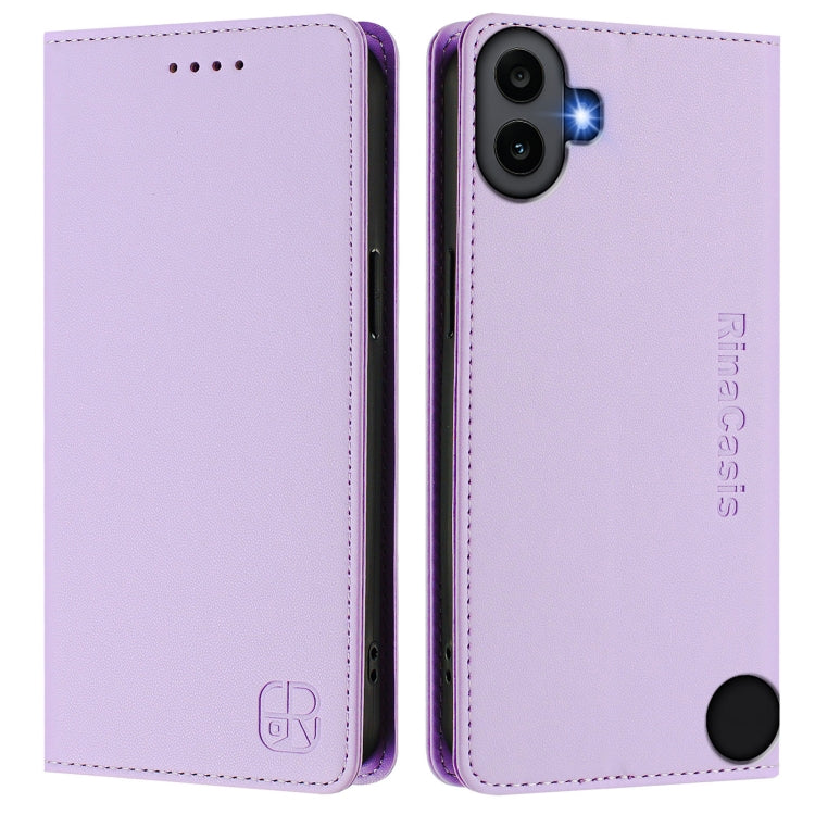 For Nothing CMF Phone 1 RC01 Dual-Folded Magnetic Suction RFID Leather Phone Case