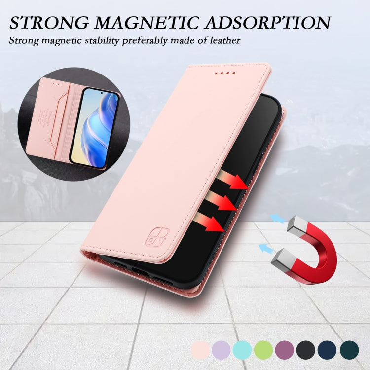 For Nothing Phone 2a RC01 Dual-Folded Magnetic Suction RFID Leather Phone Case
