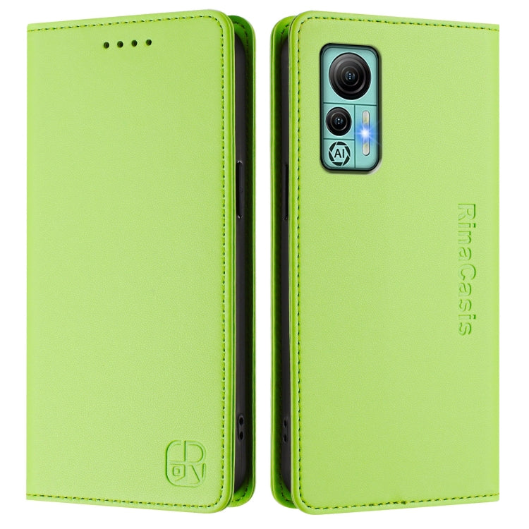 For Ulefone Note 14 RC01 Dual-Folded Magnetic Suction RFID Leather Phone Case