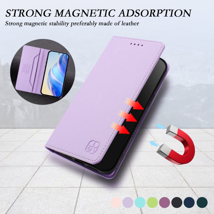 For Ulefone Note 14 RC01 Dual-Folded Magnetic Suction RFID Leather Phone Case