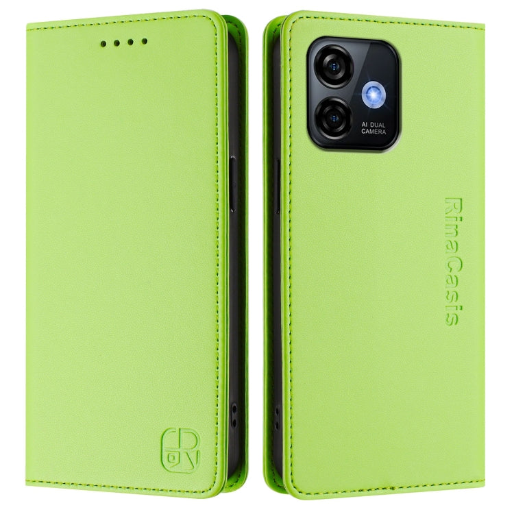 For Ulefone Note 16 Pro RC01 Dual-Folded Magnetic Suction RFID Leather Phone Case