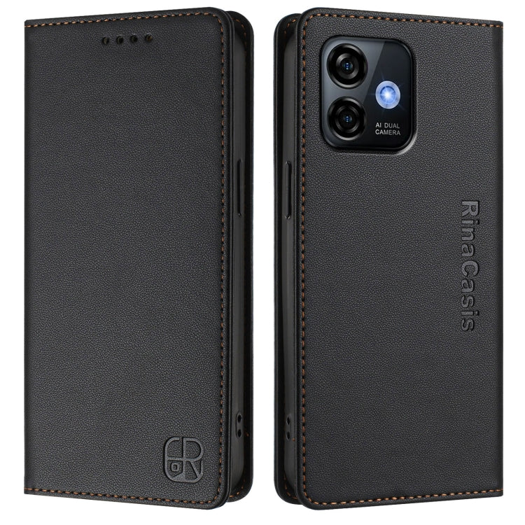 For Ulefone Note 16 Pro RC01 Dual-Folded Magnetic Suction RFID Leather Phone Case