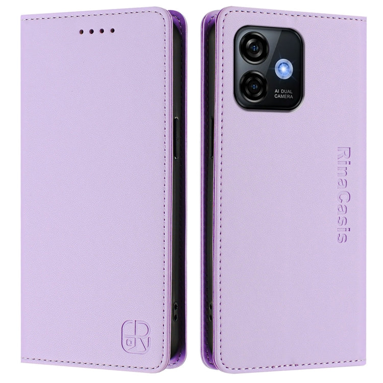 For Ulefone Note 16 Pro RC01 Dual-Folded Magnetic Suction RFID Leather Phone Case