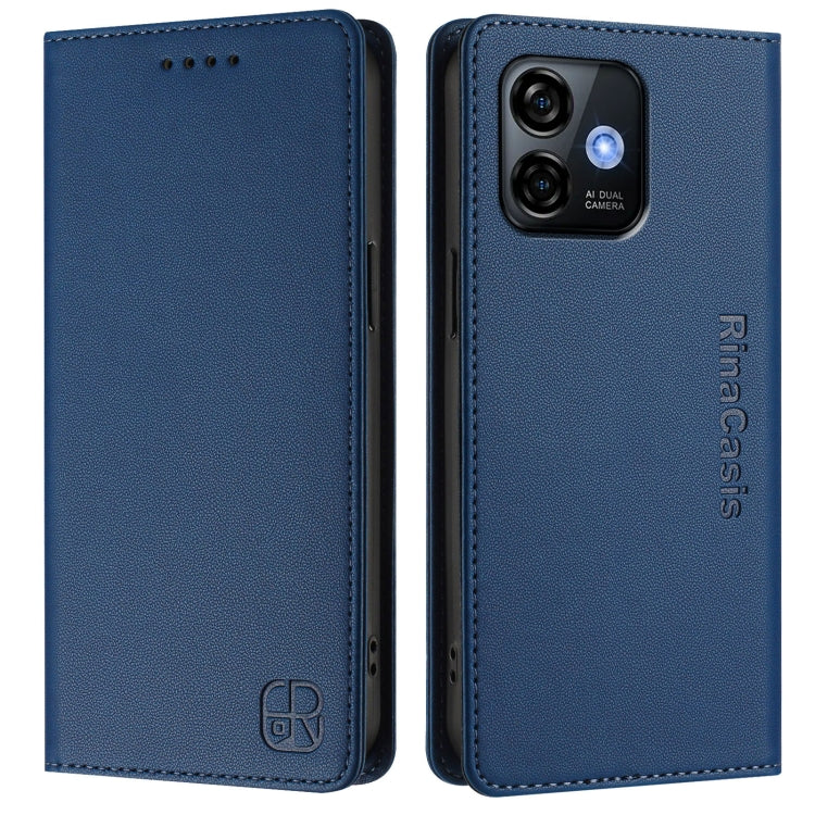 For Ulefone Note 16 Pro RC01 Dual-Folded Magnetic Suction RFID Leather Phone Case