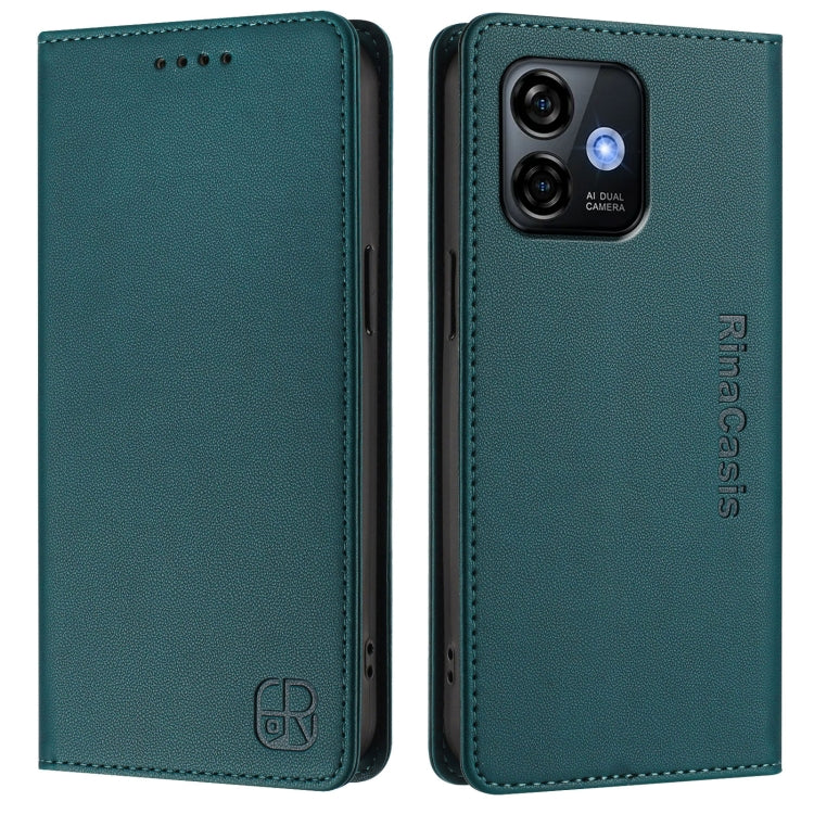 For Ulefone Note 16 Pro RC01 Dual-Folded Magnetic Suction RFID Leather Phone Case