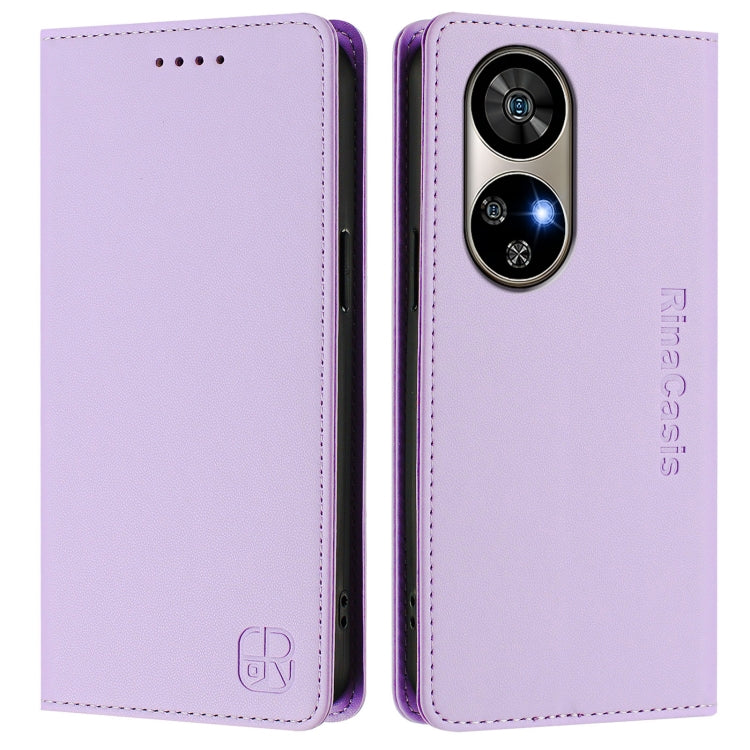 For Ulefone Note 17 Pro RC01 Dual-Folded Magnetic Suction RFID Leather Phone Case