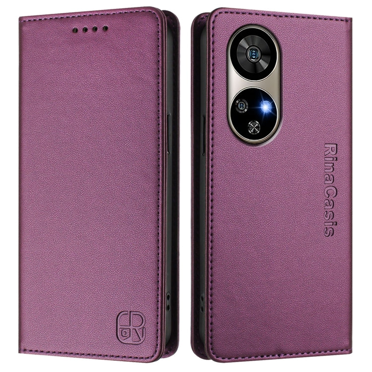 For Ulefone Note 17 Pro RC01 Dual-Folded Magnetic Suction RFID Leather Phone Case