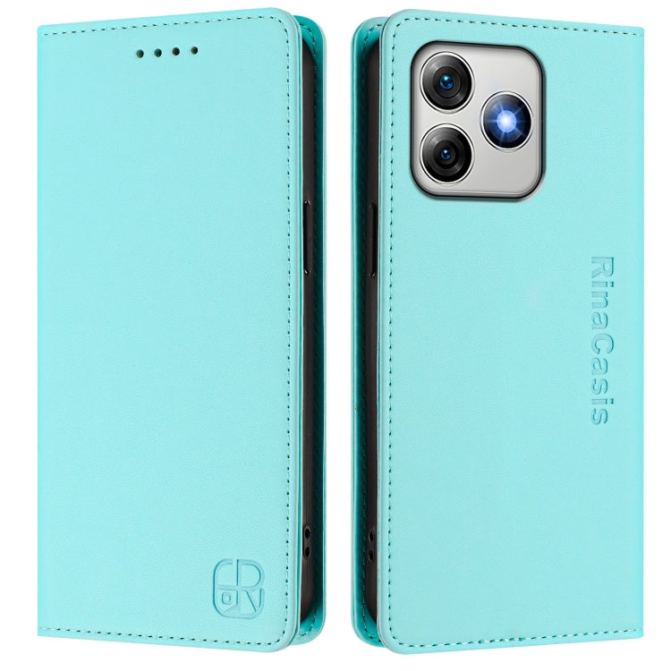 For Ulefone Note 18 Ultra 5G RC01 Dual-Folded Magnetic Suction RFID Leather Phone Case