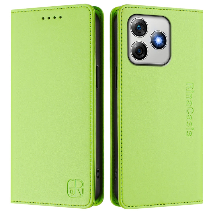 For Ulefone Note 18 Ultra 5G RC01 Dual-Folded Magnetic Suction RFID Leather Phone Case