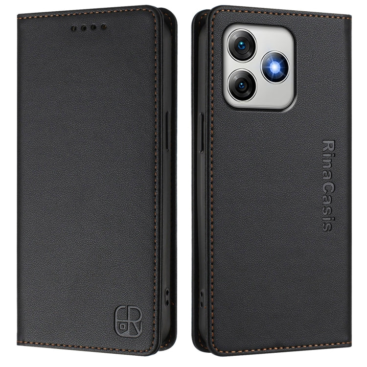 For Ulefone Note 18 Ultra 5G RC01 Dual-Folded Magnetic Suction RFID Leather Phone Case
