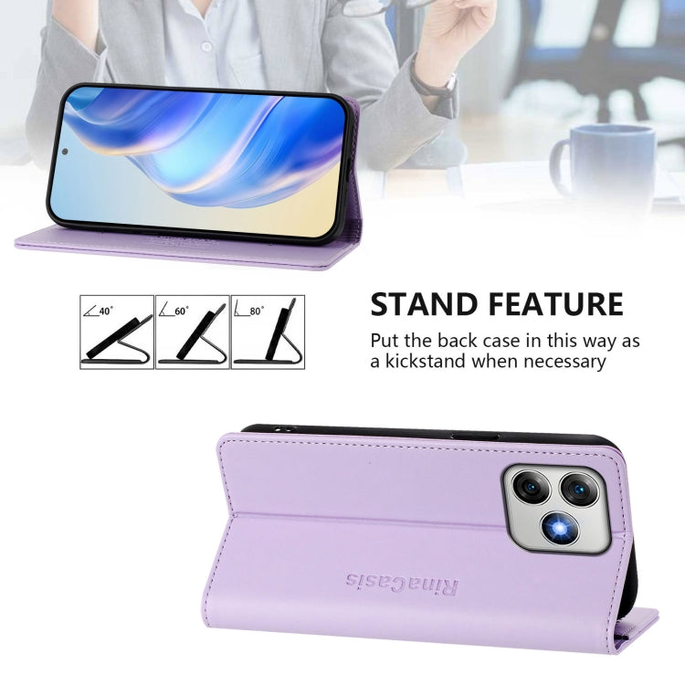 For Ulefone Note 18 Ultra 5G RC01 Dual-Folded Magnetic Suction RFID Leather Phone Case