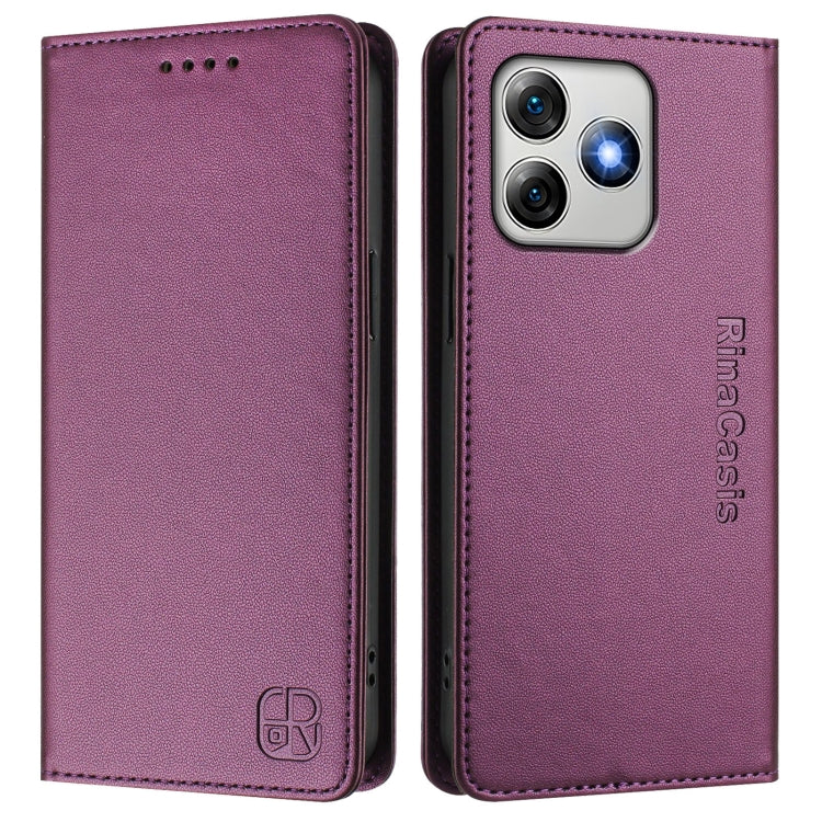 For Ulefone Note 18 Ultra 5G RC01 Dual-Folded Magnetic Suction RFID Leather Phone Case