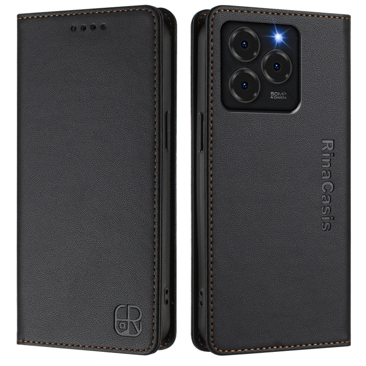 For Ulefone Note 20 Pro RC01 Dual-Folded Magnetic Suction RFID Leather Phone Case