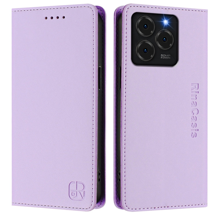 For Ulefone Note 20 Pro RC01 Dual-Folded Magnetic Suction RFID Leather Phone Case