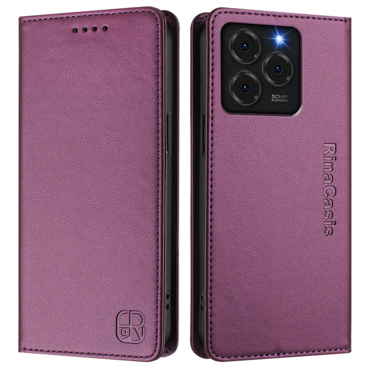 For Ulefone Note 20 Pro RC01 Dual-Folded Magnetic Suction RFID Leather Phone Case
