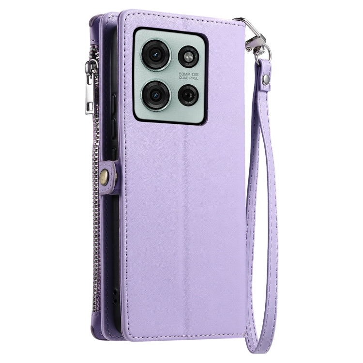 For Motorola Moto G75 5G Leather Stitching Multi-card Slot Zipper Phone Case
