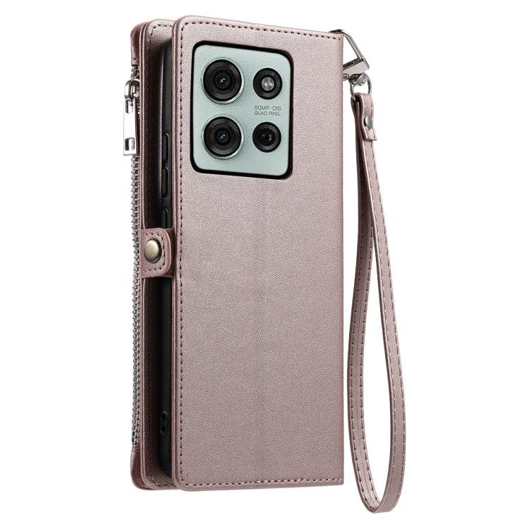 For Motorola Moto G75 5G Leather Stitching Multi-card Slot Zipper Phone Case