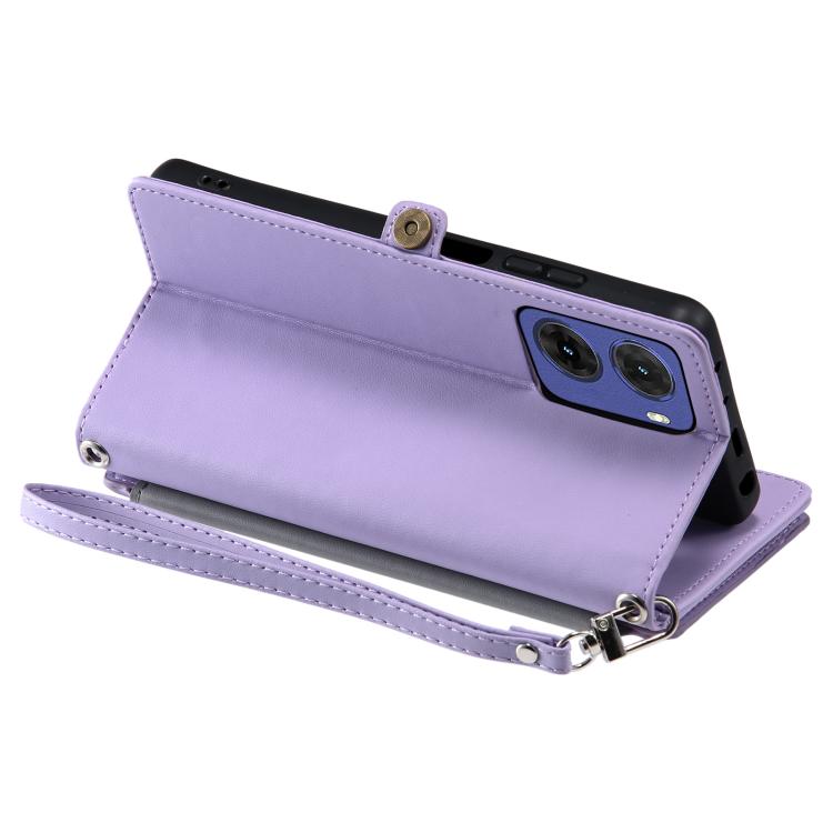 For Motorola Moto G05 Leather Stitching Multi-card Slot Zipper Phone Case