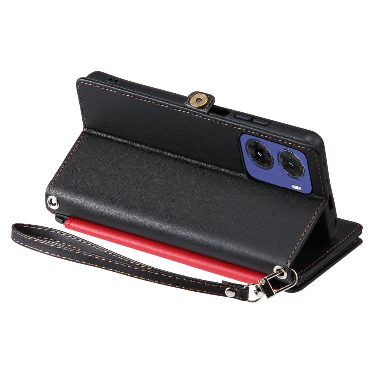 For Motorola Moto G05 Leather Stitching Multi-card Slot Zipper Phone Case