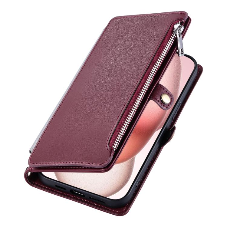 For Motorola Edge 60 Pro Leather Stitching Multi-card Slot Zipper Phone Case