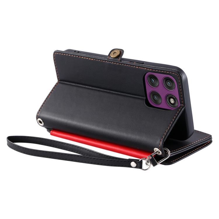 For Motorola Edge 60 Pro Leather Stitching Multi-card Slot Zipper Phone Case