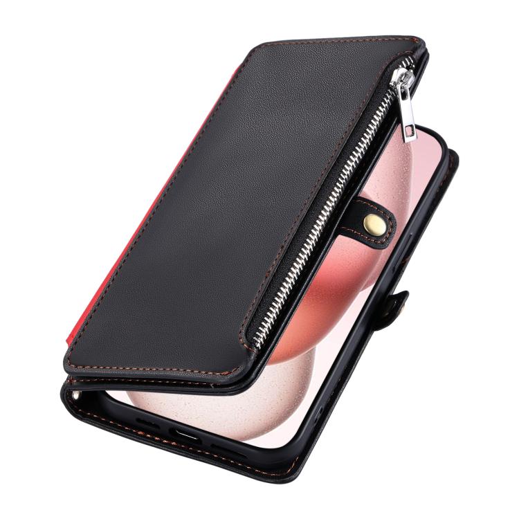 For Motorola Edge 60 Pro Leather Stitching Multi-card Slot Zipper Phone Case