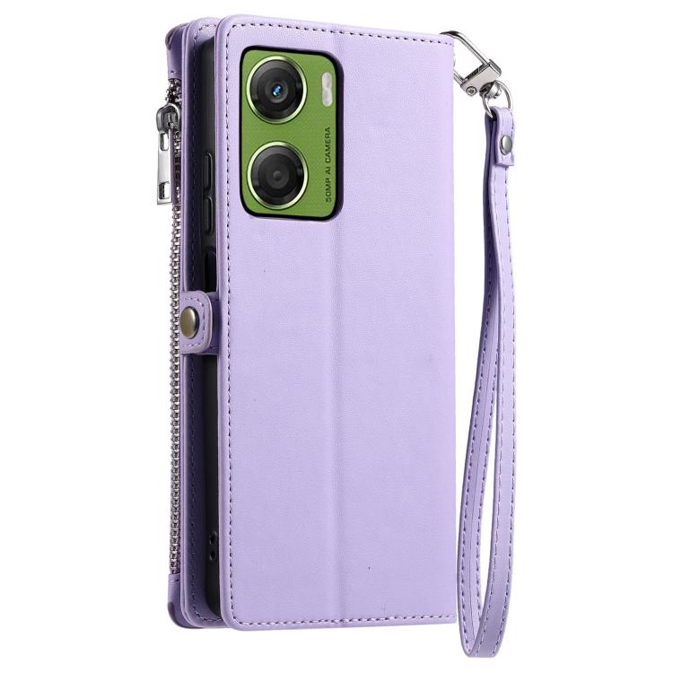 For Motorola Moto G06 4G Leather Stitching Multi-card Slot Zipper Phone Case