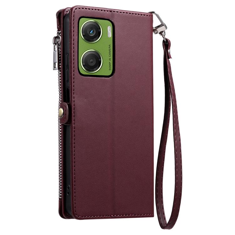 For Motorola Moto G06 4G Leather Stitching Multi-card Slot Zipper Phone Case
