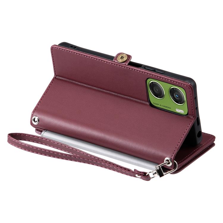 For Motorola Moto G06 4G Leather Stitching Multi-card Slot Zipper Phone Case