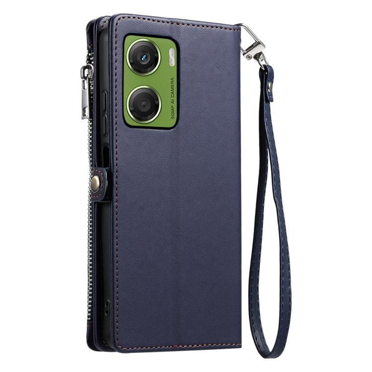 For Motorola Moto G06 4G Leather Stitching Multi-card Slot Zipper Phone Case
