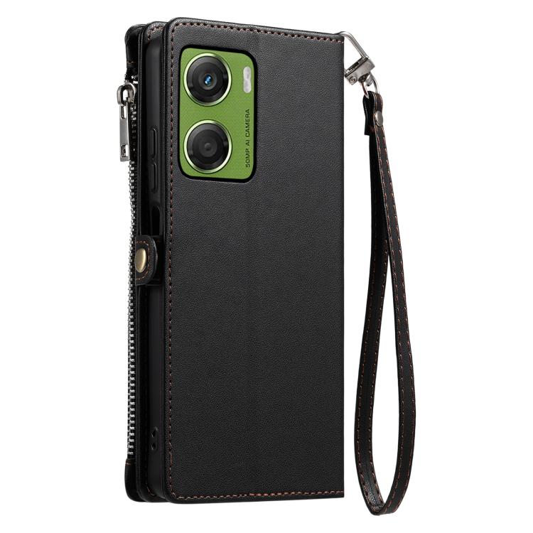 For Motorola Moto G06 4G Leather Stitching Multi-card Slot Zipper Phone Case