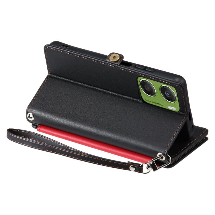 For Motorola Moto G06 4G Leather Stitching Multi-card Slot Zipper Phone Case