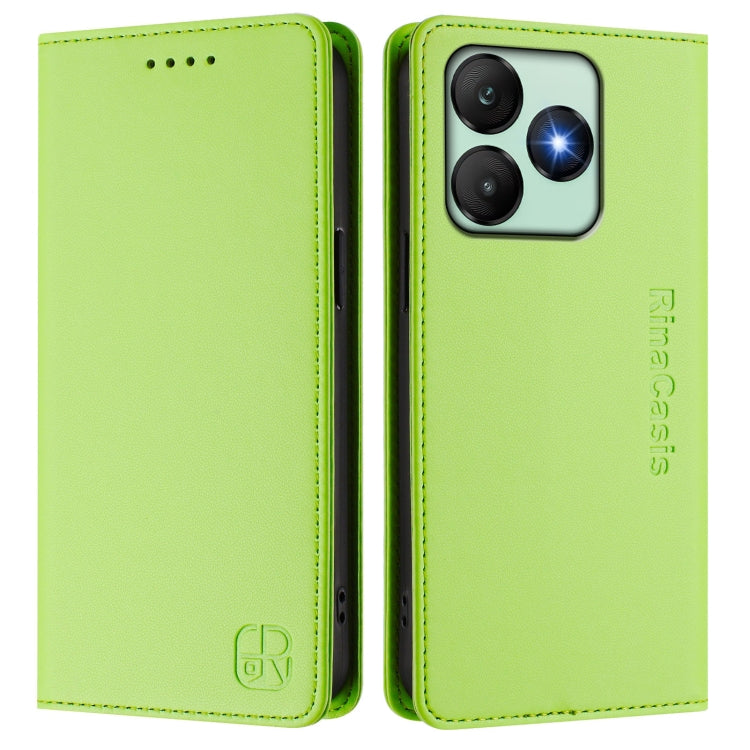 For Wiko T20 RC01 Dual-Folded Magnetic Suction RFID Leather Phone Case