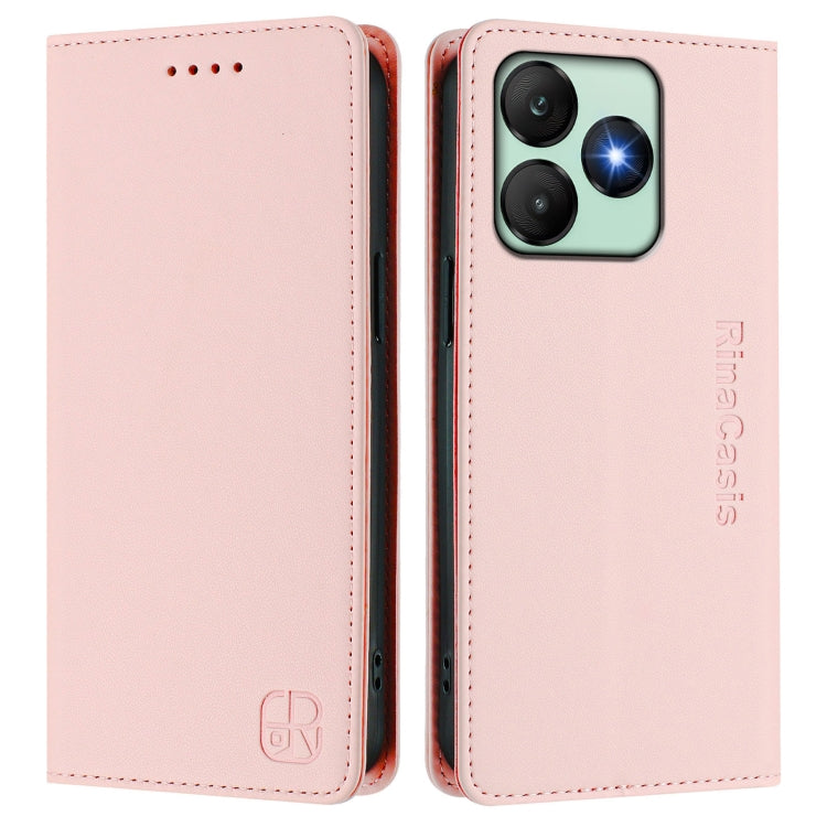 For Wiko T20 RC01 Dual-Folded Magnetic Suction RFID Leather Phone Case