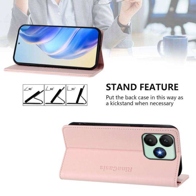 For Wiko T20 RC01 Dual-Folded Magnetic Suction RFID Leather Phone Case