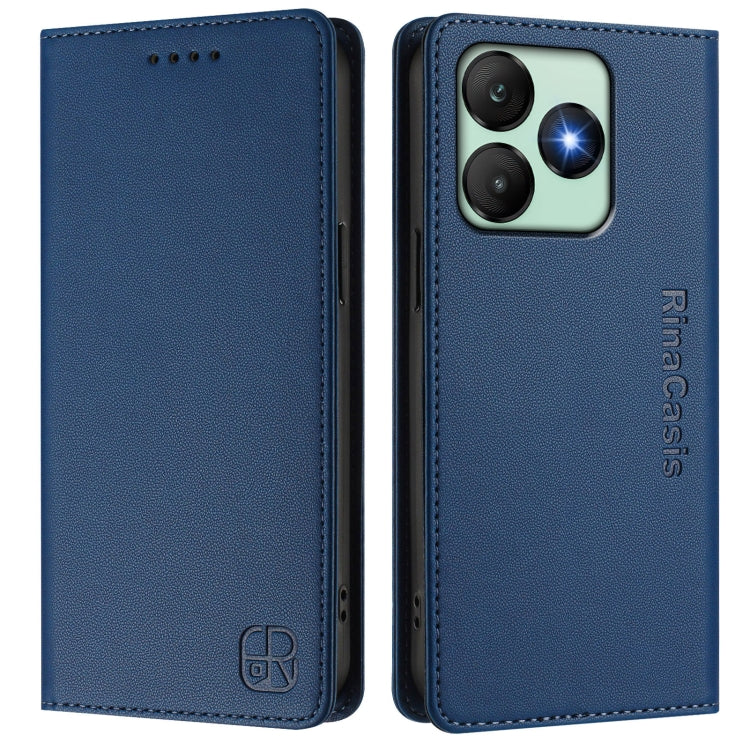 For Wiko T20 RC01 Dual-Folded Magnetic Suction RFID Leather Phone Case