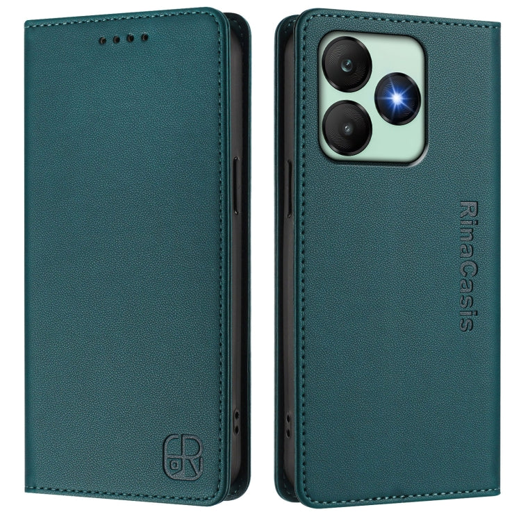 For Wiko T20 RC01 Dual-Folded Magnetic Suction RFID Leather Phone Case
