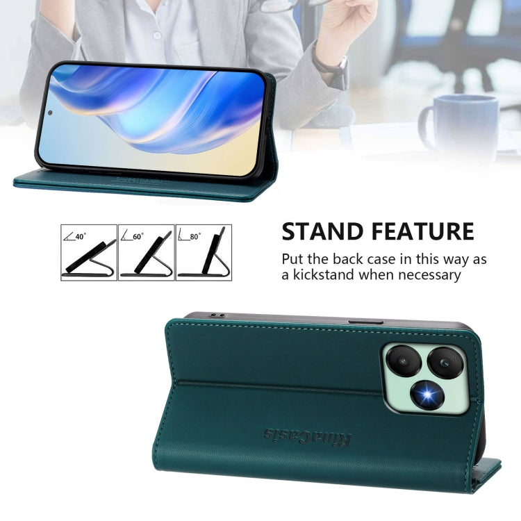 For Wiko T20 RC01 Dual-Folded Magnetic Suction RFID Leather Phone Case