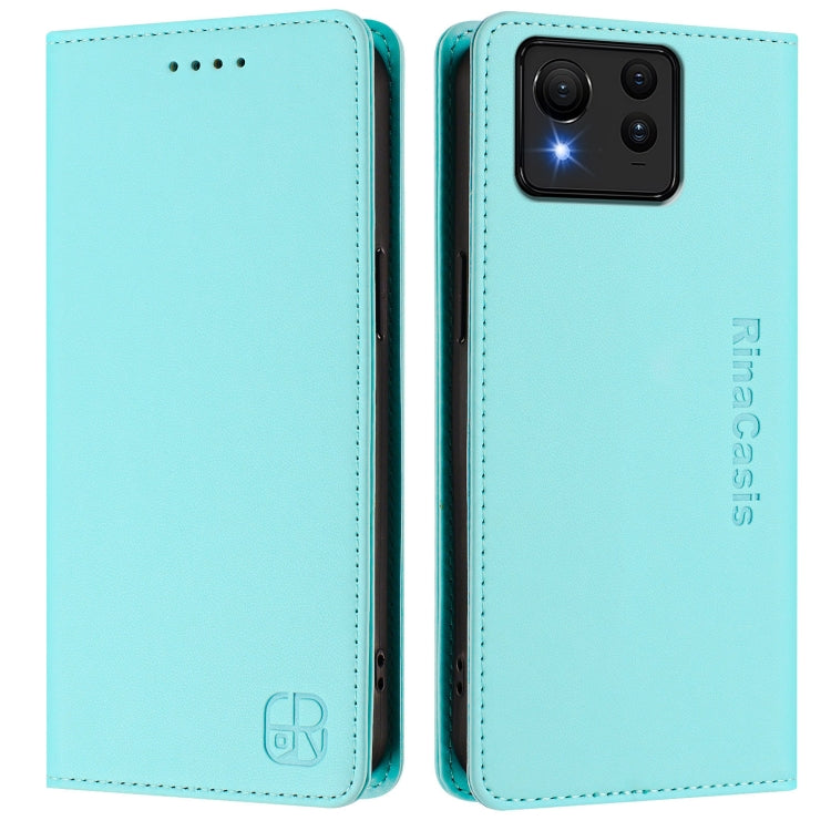 For ASUS Zenfone 11 Ultra RC01 Dual-Folded Magnetic Suction RFID Leather Phone Case