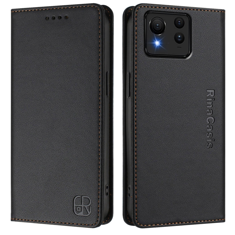 For ASUS Zenfone 11 Ultra RC01 Dual-Folded Magnetic Suction RFID Leather Phone Case